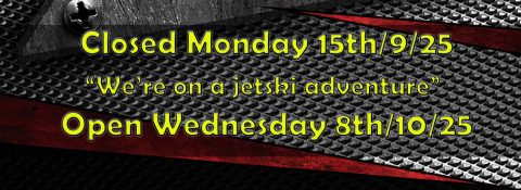 closed from Monday15th/9/25 back open 8th/10/25